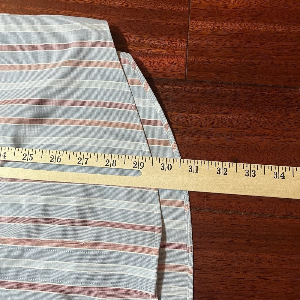 Brooks Brothers Shirt Men Small Blue Pink Striped Regent Fit Button Down READ * - Picture 12 of 13